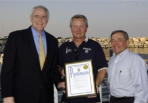 (from left) Mayor Tom Barret, Jim Kerlin, and Ron Hutchinson