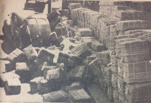 newspaper image of cocoa mats tumbled