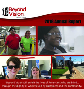 Link to 2018 Annual Report, accessible version here - https://www.beyondvision.com/blind-ambition/2018-annual-report/