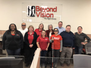 The Beyond Vision Team with Aira Director of Sales, Kelly Lovett, at Beyond Vision.