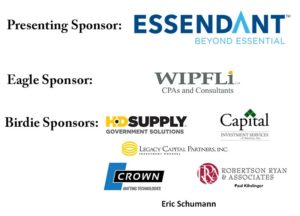 Sponsor logos - Essendant, Wipfli, HDSupply, Capital, Legacy Capital, Crown Mats, Robertson Ryan, Paul Kihslinger, Eric Schumann