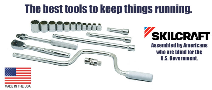 tools to keep things running. image of a full skilcraft socket set.