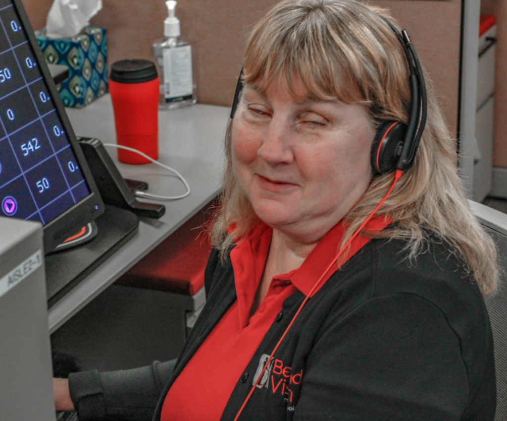 Picture of Mary who is a head lead at Beyond Vision's call center.