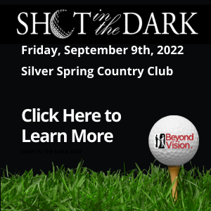 Picture of a golf ball on a tee. Text says "Shot in the Dark Friday, September 9th, 2022. Silver Spring Country Club. Click here to learn more.