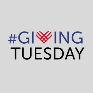 Giving Tuesday logo. The "v" in giving is replaced with a heart.