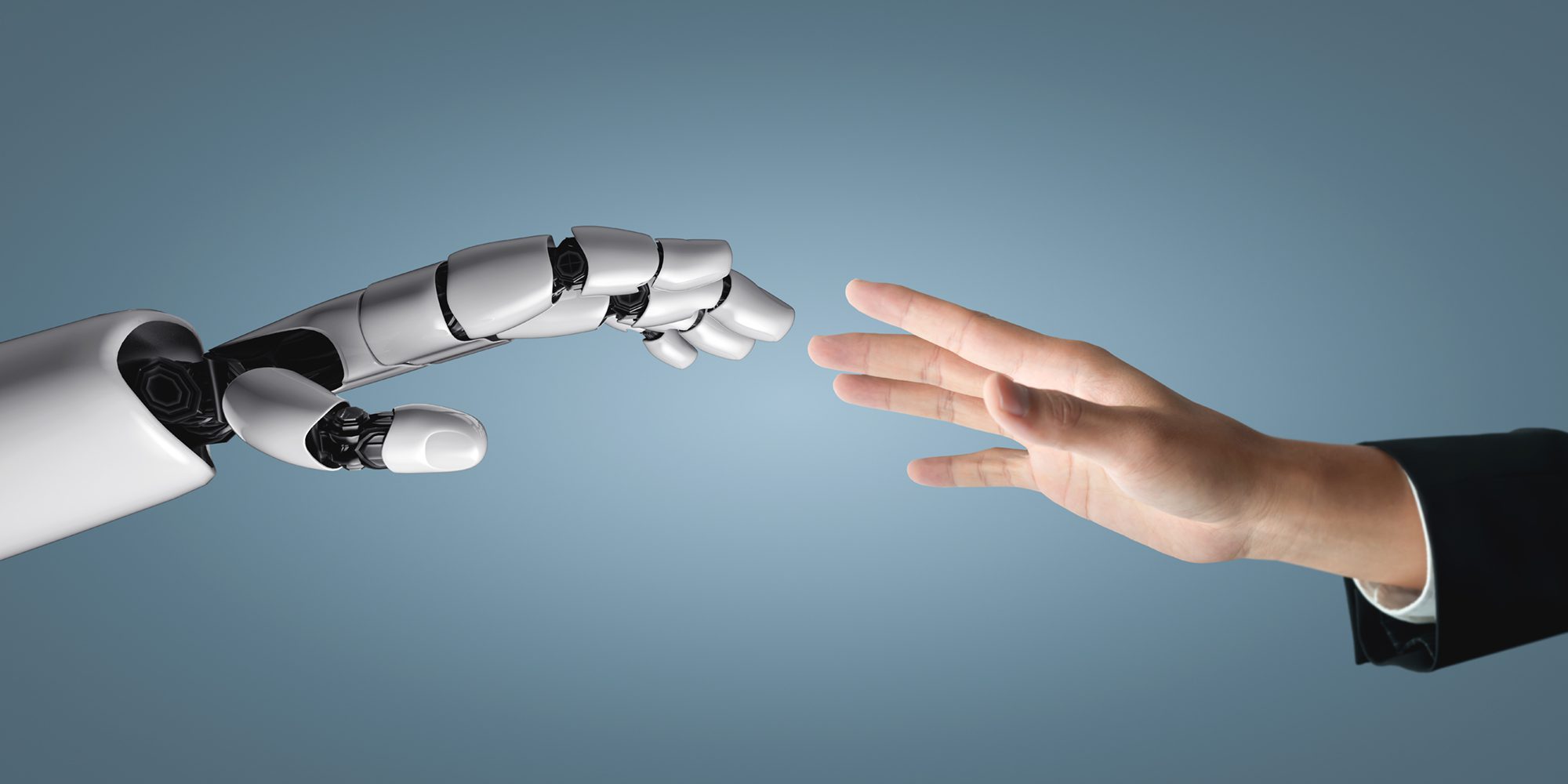 3D rendering artificial intelligence AI research of robot and cy